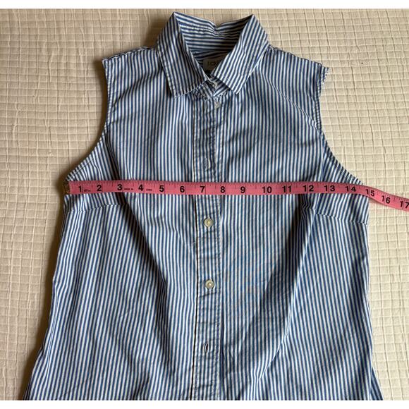 J Crew women Sleeveless Button Up Collard Shirt Size XXS - Picture 6 of 6